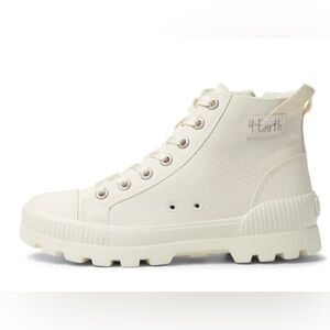 BLOWFISH FOREVER WHITE RECYCLED VENUS Cream High-Top Sneakers sz 7.5